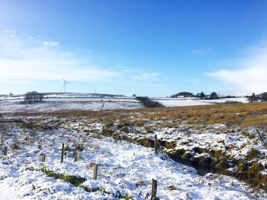 l'irlande du nord sous la neige