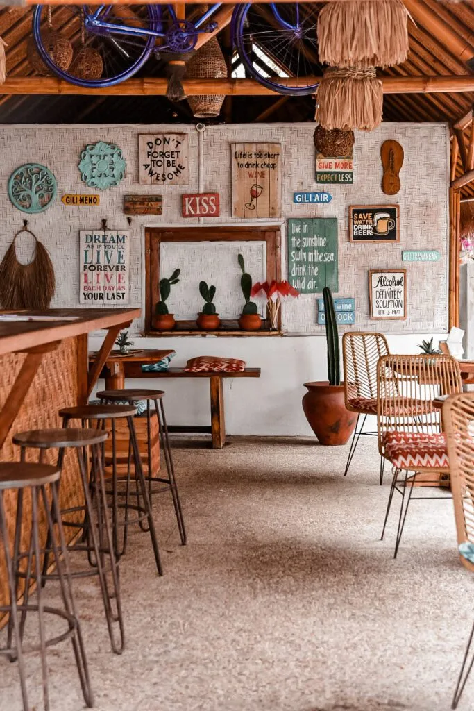 petit restaurant sur l ile de gili air