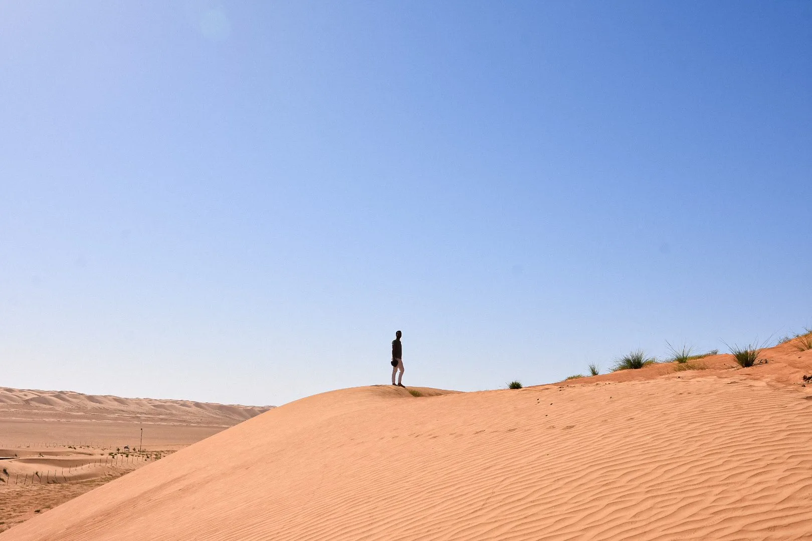 Un moment magique dans le désert de Wahiba Sands à Oman
