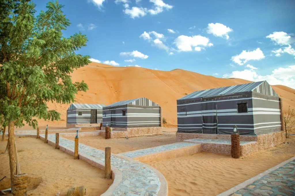 Campement dans le désert à Oman