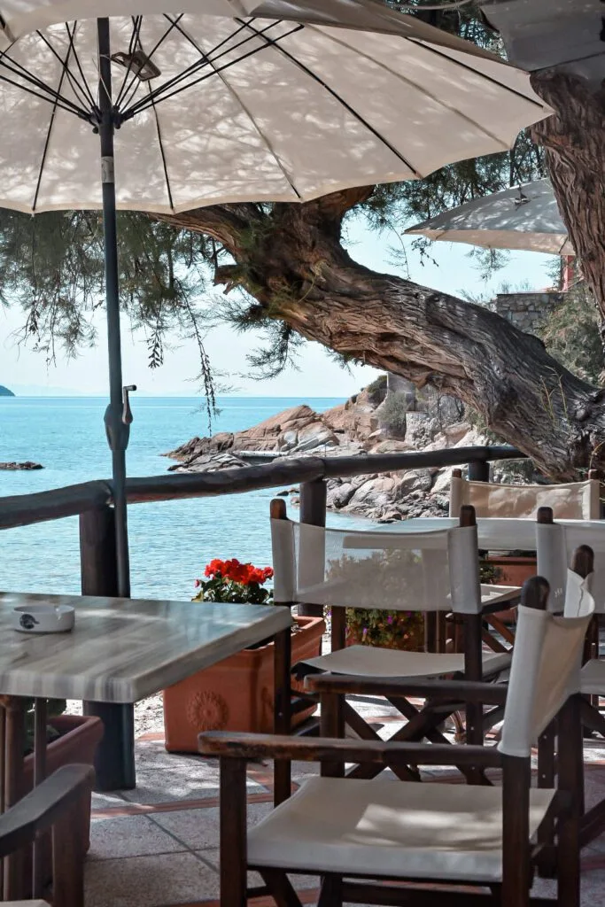 Visiter l'île d'Elbe : toutes les choses à faire ! 12 terrasse au bord de l'eau sur l'île d'Elbe