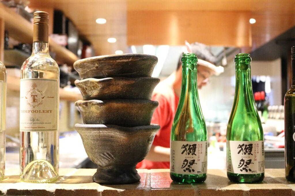Dégustation de saké à Ebisu Yokocho