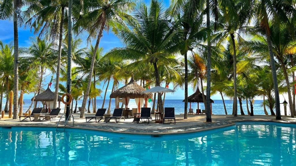 Resort avec vue sur la mer dans un hôtel à Siquijor