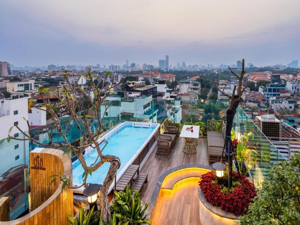 La vue depuis mon hôtel préféré dans le quartier de Hoan Kiem à Hanoï