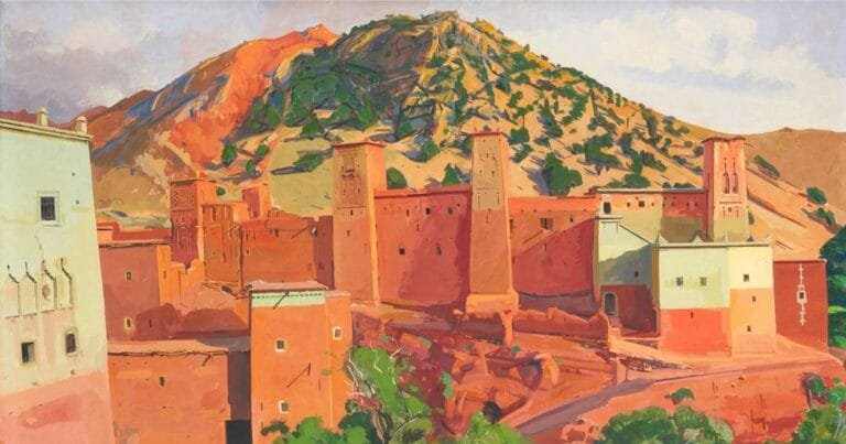 L'une des peinture de Jacques Majorelle