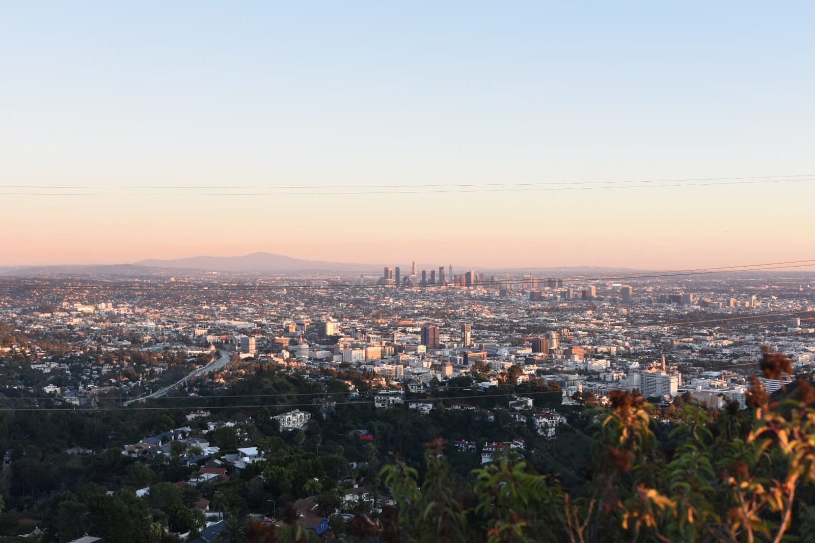 vue sur la ville pendant ma visite de 3 jours à Los Angeles