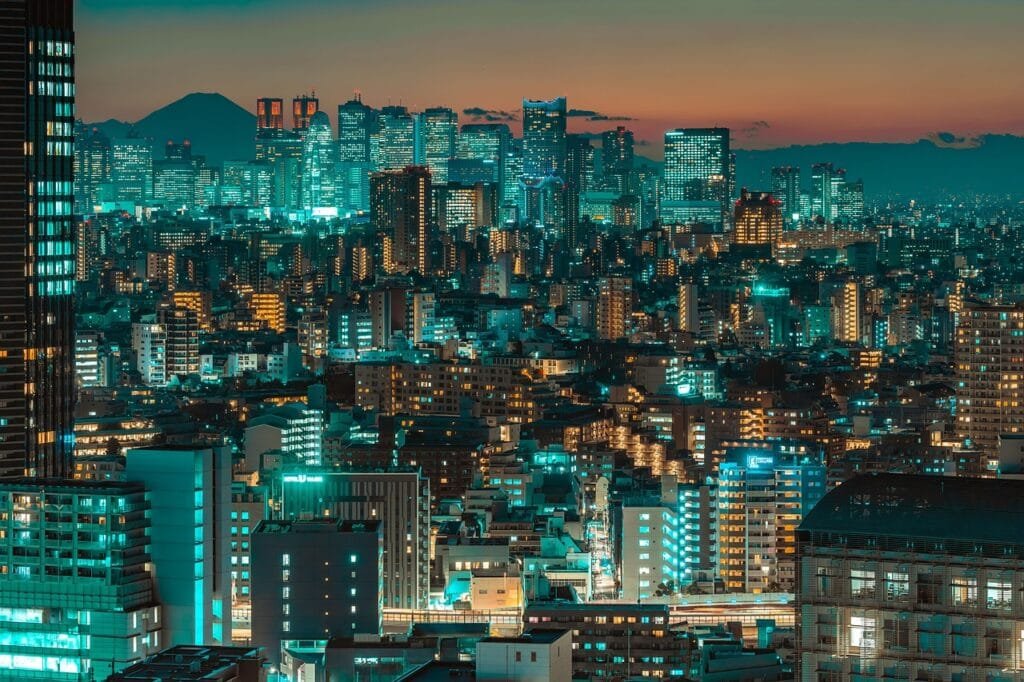 Où dormir à Tokyo ? Adresses + meilleurs quartiers 10 Vue sur la ville de nuit depuis ma chambre d'hôtel à Tokyo