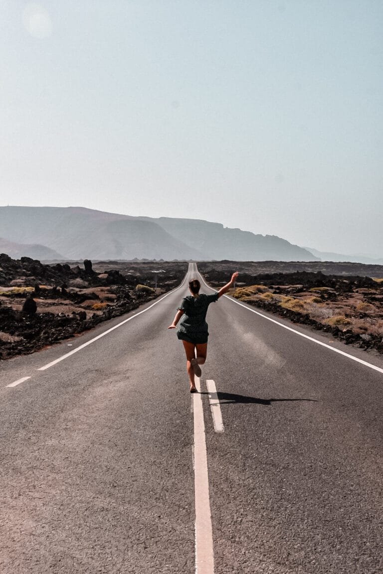 vue depuis la route pour aller visiter Jameos del Agua à Lanzarote