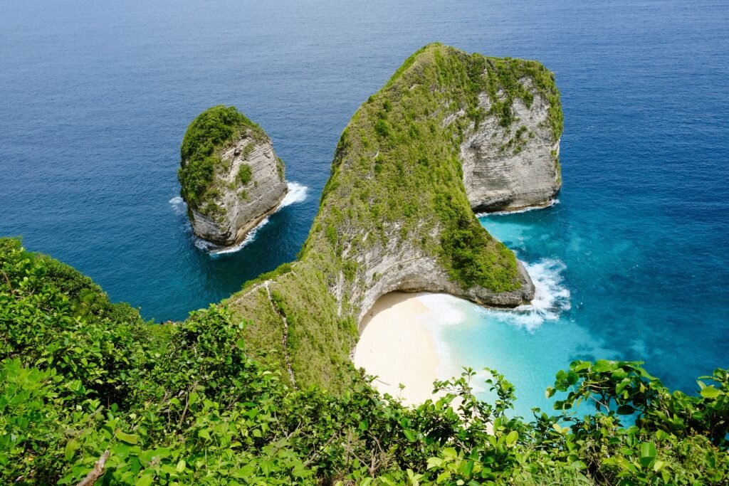 vue aérienne sur l'un des plus beaux paysages d'Asie lors d'un voyage