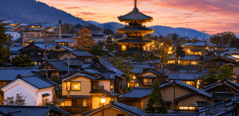 vue sur les toits de Gion pendant mon séjour de 2 jours à Kyoto