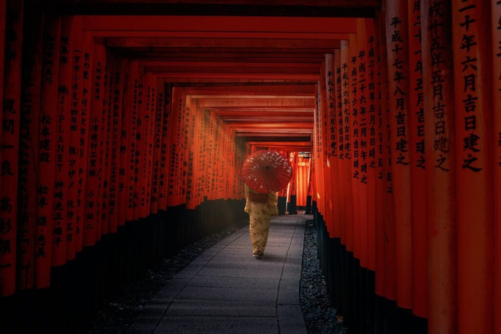 japonaise qui marche