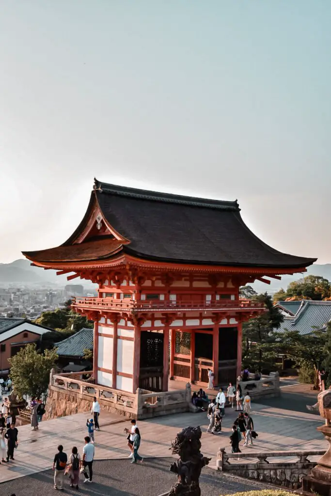 visite d'un temple à Kyoto au Japon