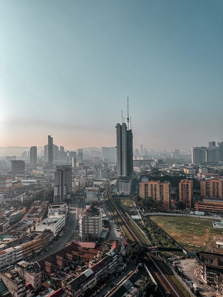 la vue depuis notre hôtel à quelques pas de Jalan Alor