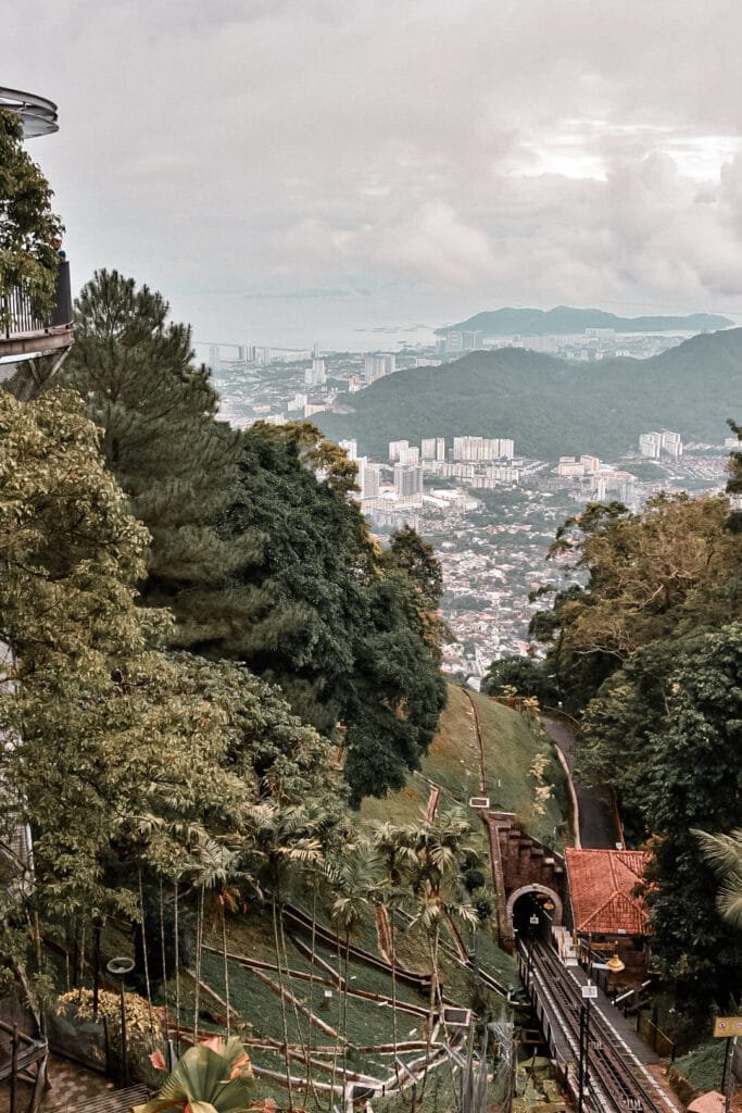 la vue depuis les hauteurs de Penang