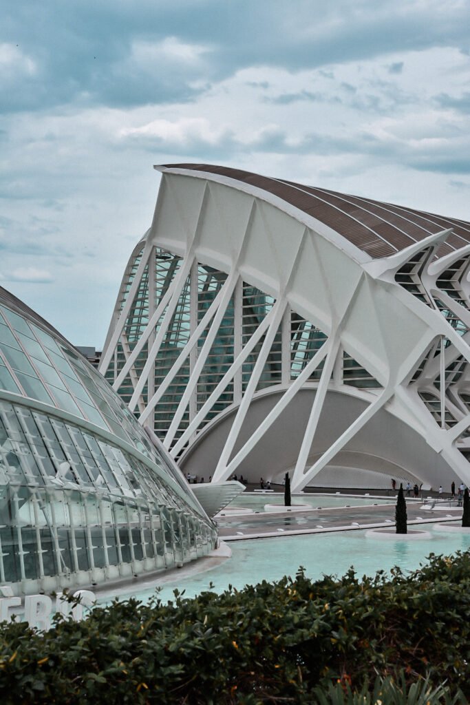 l'architecture de la cité des arts et des sciences de Valence